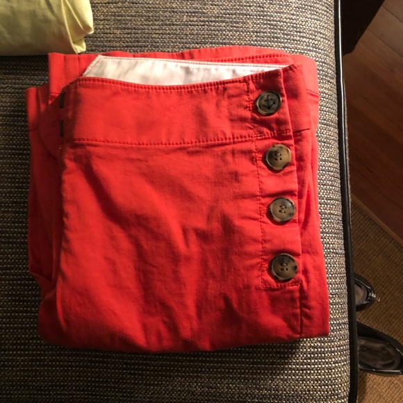 Ann Taylor Sailor Pants - Reddish Orange - Picture 1 of 4